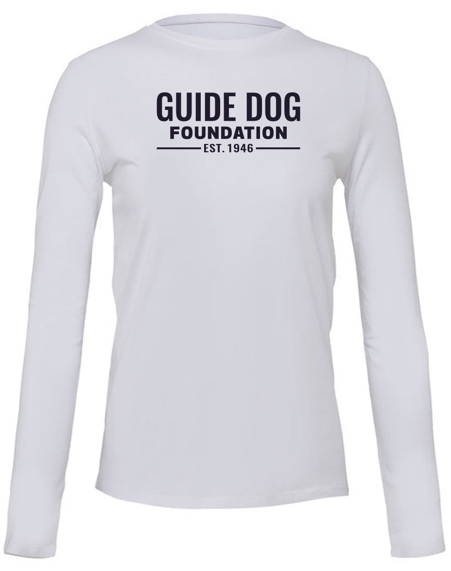 Ladies Guide Dog Foundation Logo Long Sleeve T-Shirt