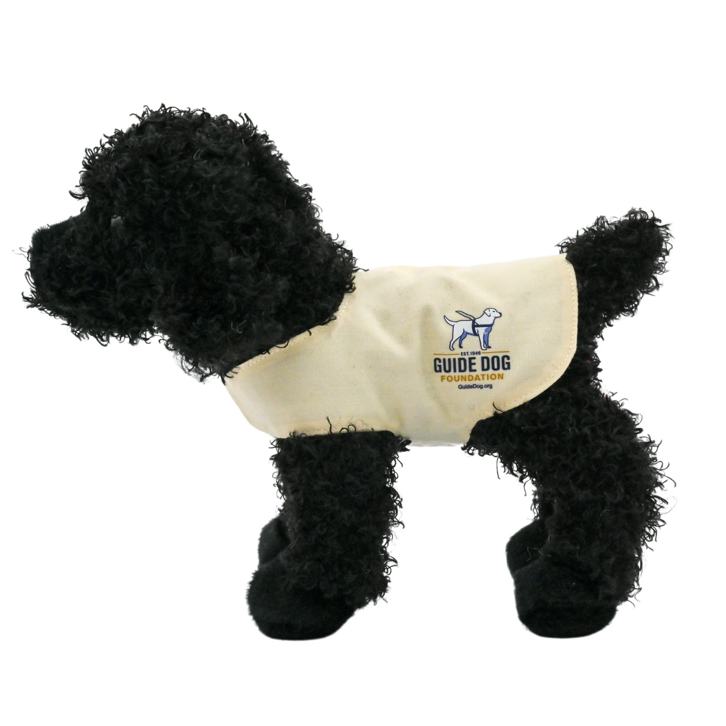 Guide Dog Foundation Dually Branded Black Poodle Plush Puppy