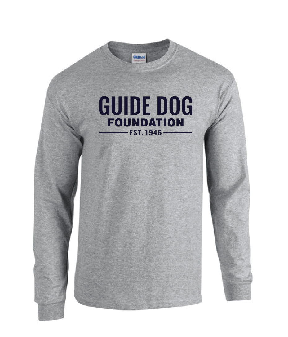 Guide Dog Foundation Logo Long Sleeve T-Shirt – Guide Dog Foundation ...